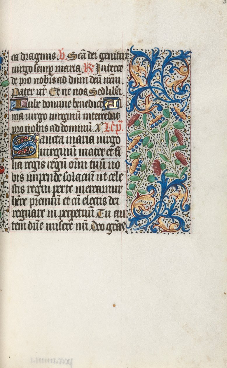 Rouen Kullanım Saatleri Kitabı: fol. 35r, c. 1470. by Master of the Geneva Latini