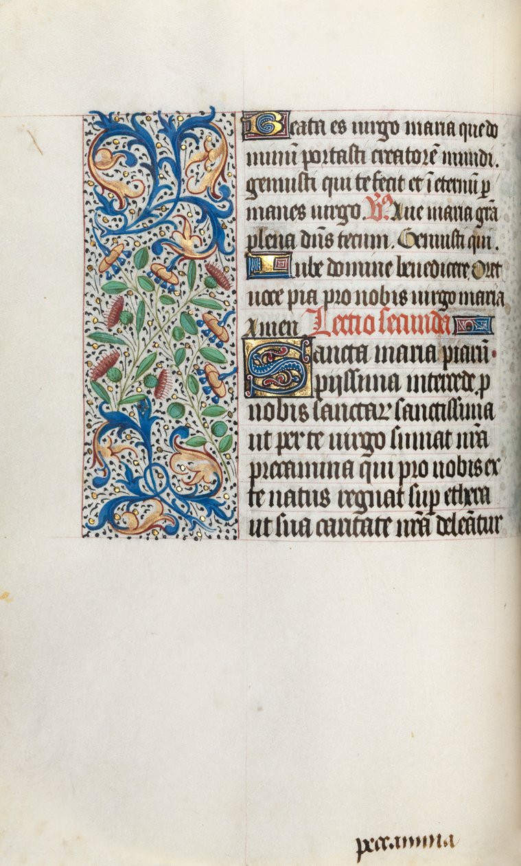 Rouen Kullanım Saatleri Kitabı: fol. 35v, c. 1470. by Master of the Geneva Latini