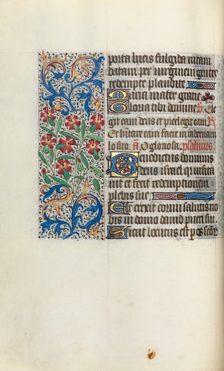 Rouen Kullanım Saatleri Kitabı: fol. 47v, c. 1470. by Master of the Geneva Latini