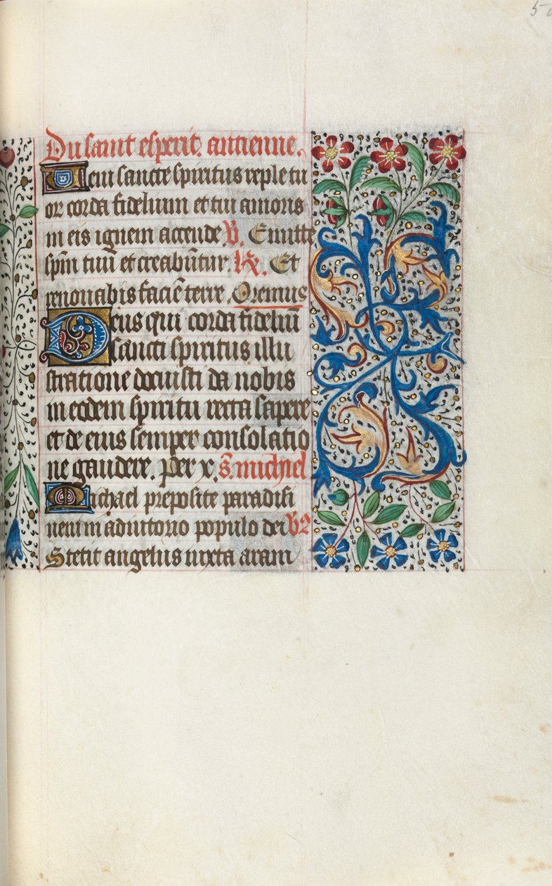 Rouen Kullanım Saatleri Kitabı: fol. 50r, c. 1470. by Master of the Geneva Latini