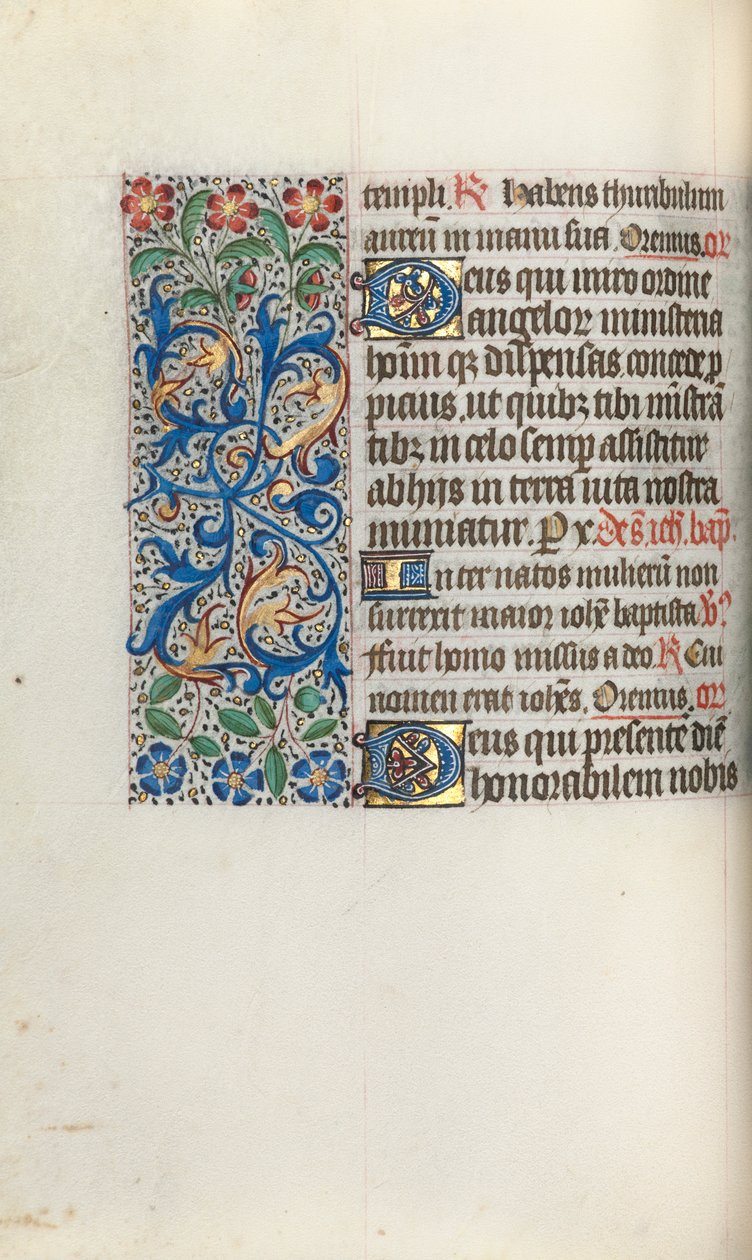 Rouen Kullanım Saatleri Kitabı: fol. 50v, c. 1470. by Master of the Geneva Latini