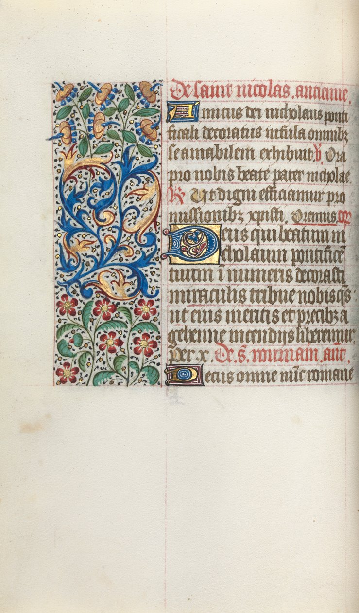 Rouen Kullanım Saatleri Kitabı: fol. 52v, c. 1470. by Master of the Geneva Latini