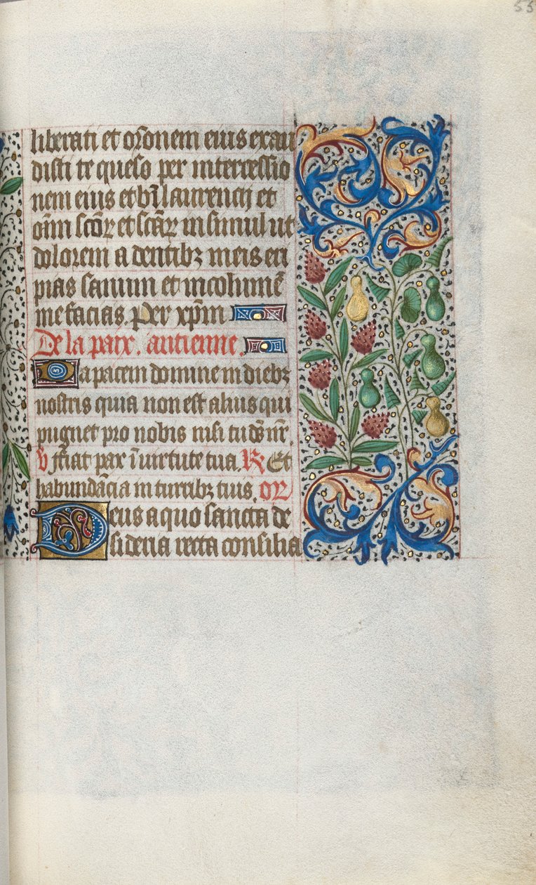 Rouen Kullanım Saatleri Kitabı: fol. 55r, c. 1470. by Master of the Geneva Latini