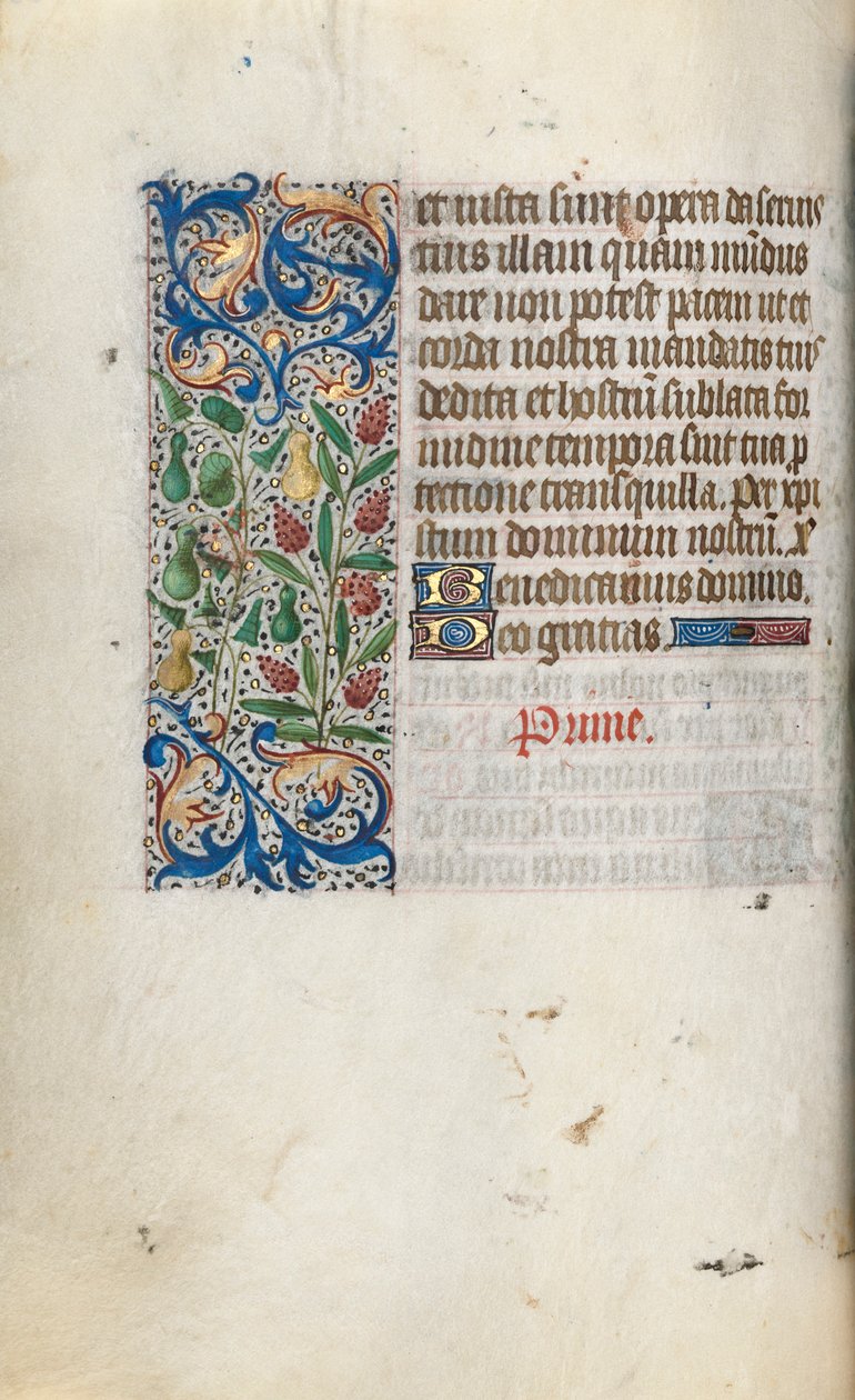 Rouen Kullanım Saatleri Kitabı: fol. 55v, c. 1470. by Master of the Geneva Latini