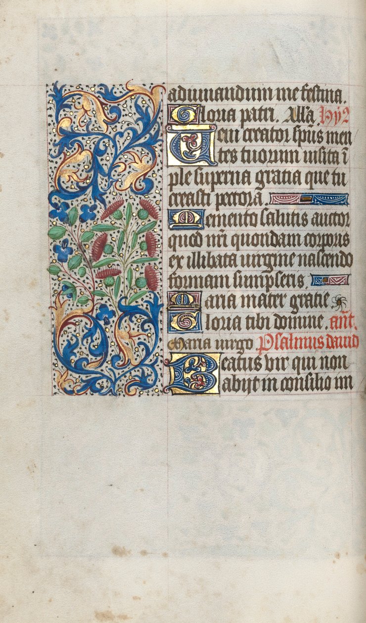 Rouen Kullanım Saatleri Kitabı: fol. 56v, c. 1470. by Master of the Geneva Latini