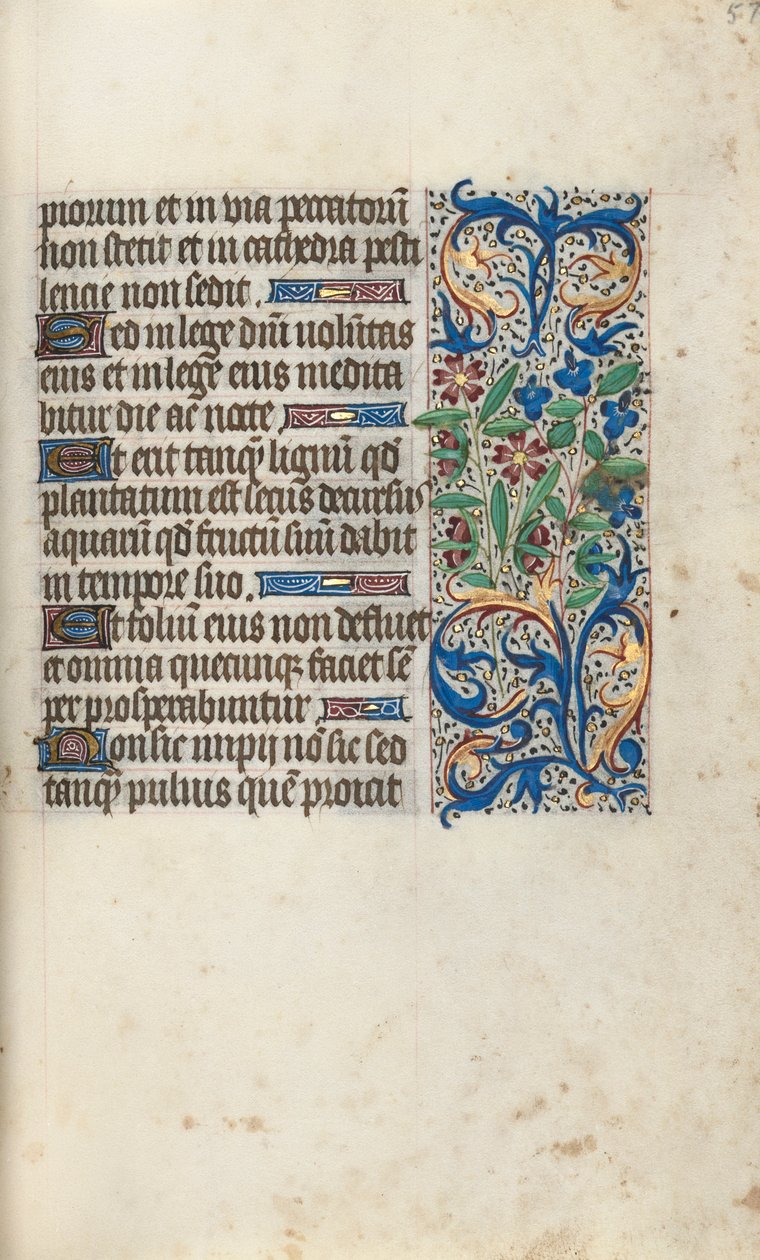 Rouen Kullanım Saatleri Kitabı: fol. 57r, c. 1470. by Master of the Geneva Latini
