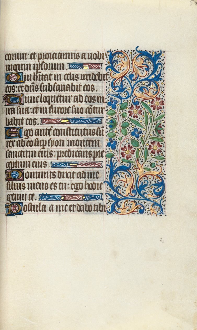 Rouen Kullanım Saatleri Kitabı: fol. 58r, c. 1470. by Master of the Geneva Latini