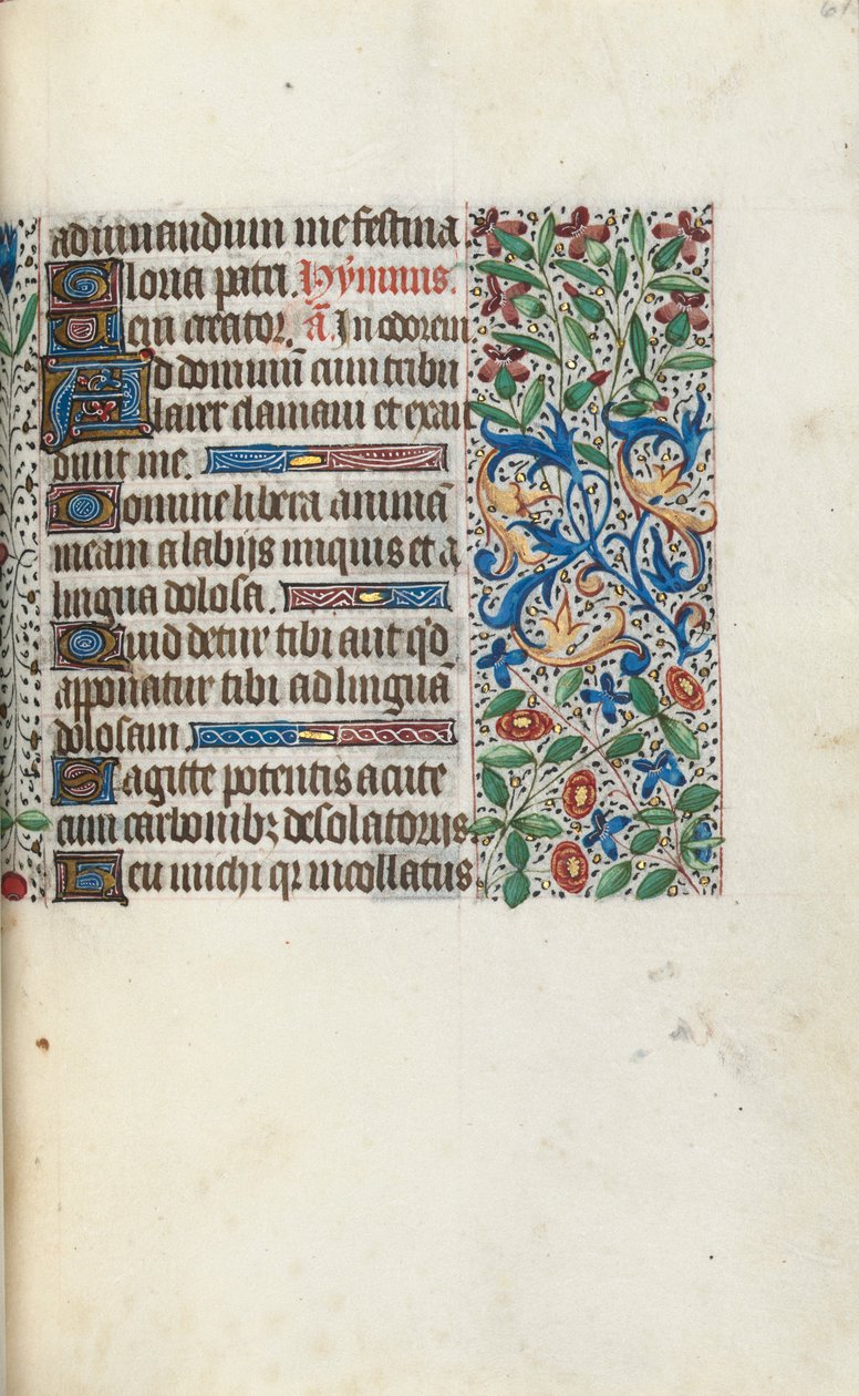 Rouen Kullanım Saatleri Kitabı: fol. 61r, c. 1470. by Master of the Geneva Latini