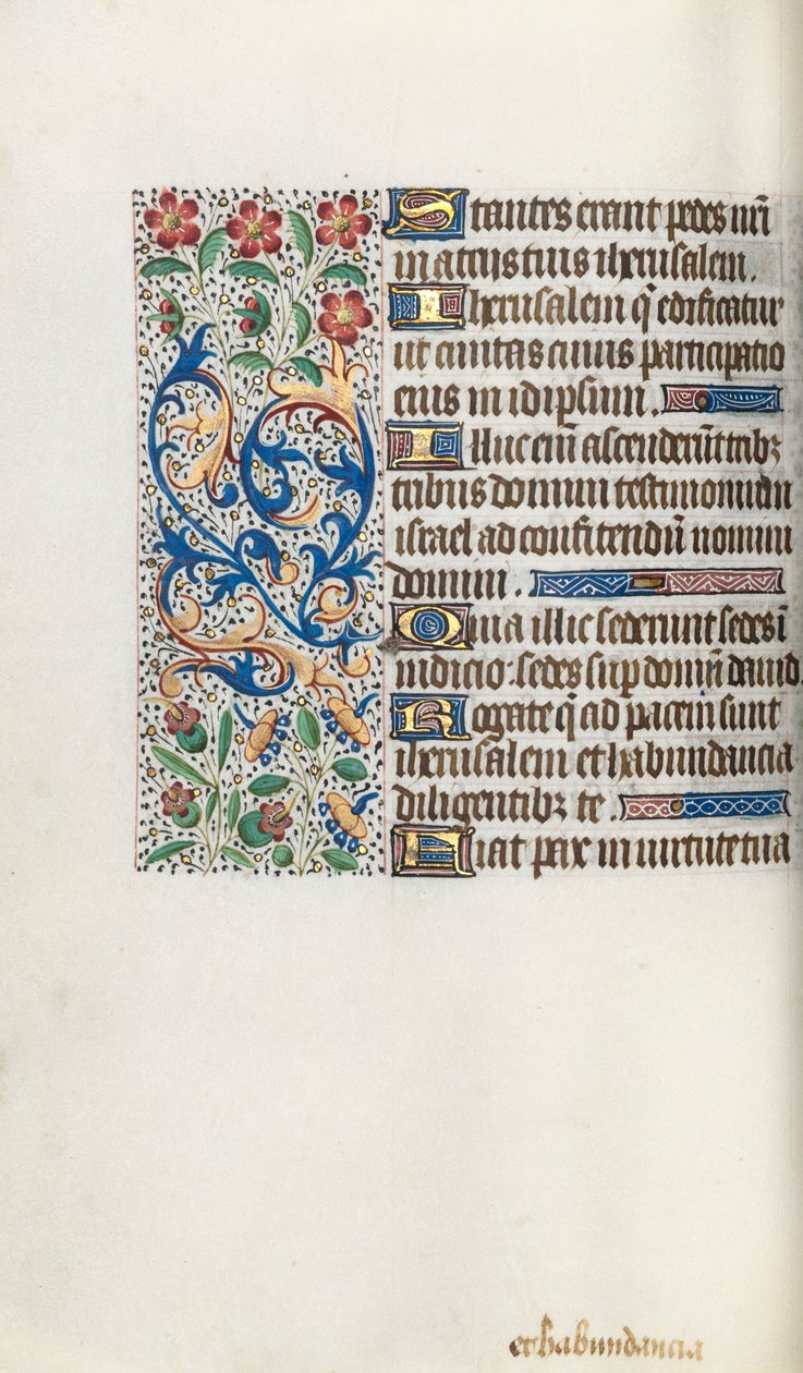 Rouen Kullanım Saatleri Kitabı: fol. 62v, c. 1470. by Master of the Geneva Latini