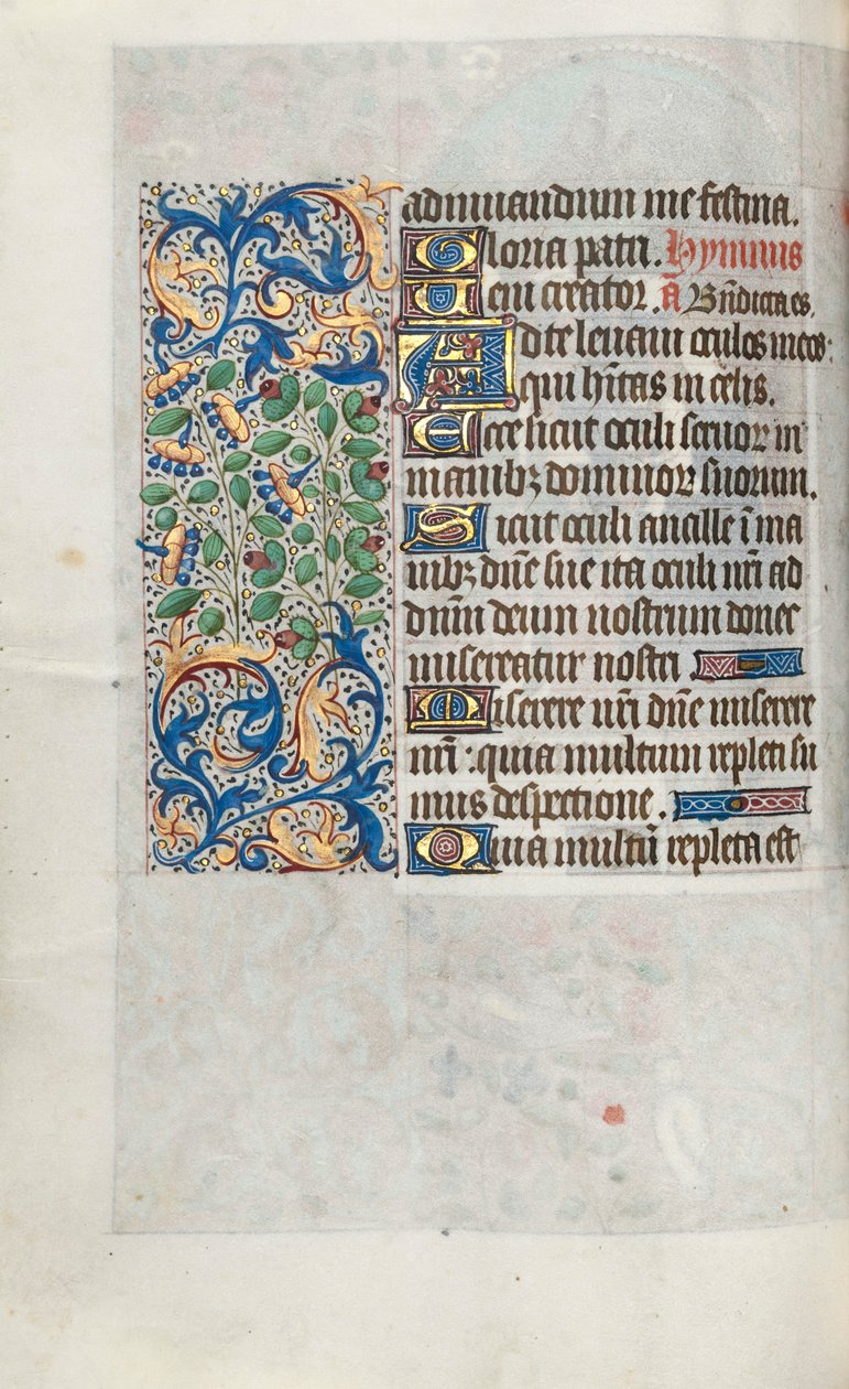 Rouen Kullanım Saatleri Kitabı: fol. 64v, c. 1470. by Master of the Geneva Latini