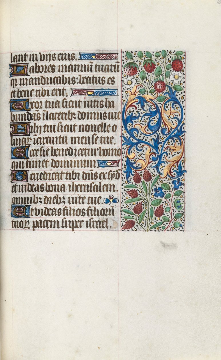 Rouen Kullanım Saatleri Kitabı: fol. 69r, c. 1470. by Master of the Geneva Latini