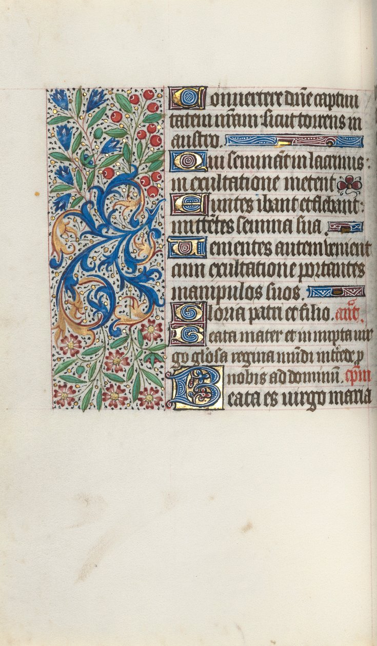 Rouen Kullanım Saatleri Kitabı: fol. 72v, c. 1470. by Master of the Geneva Latini