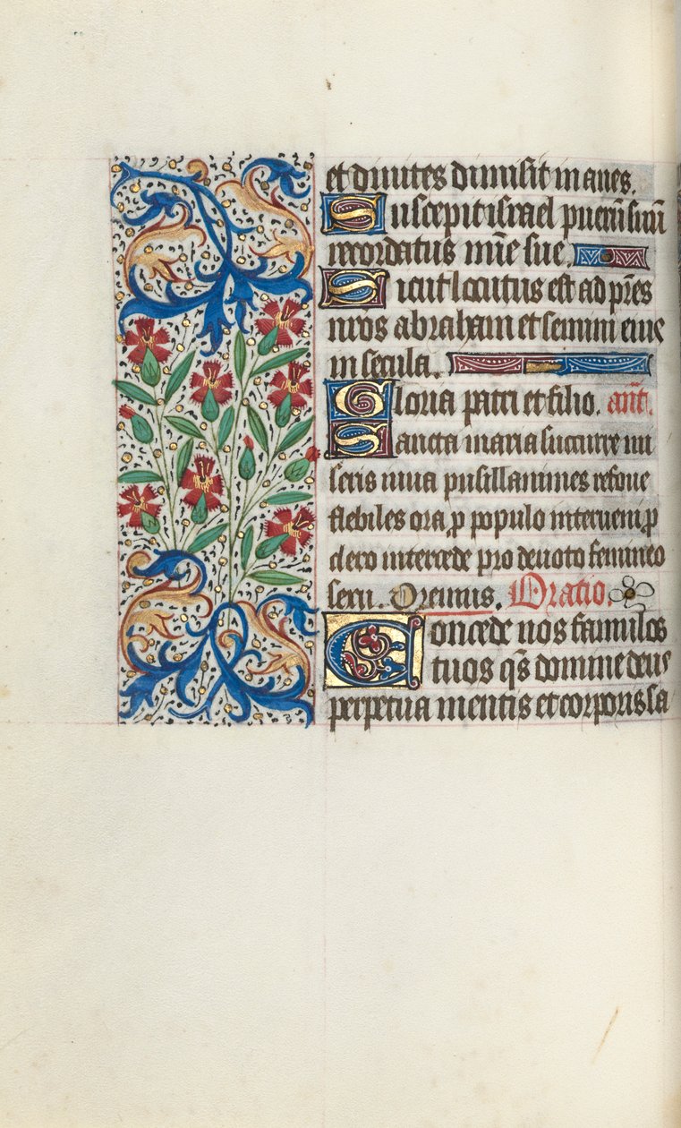 Rouen Kullanım Saatleri Kitabı: fol. 74v, c. 1470. by Master of the Geneva Latini