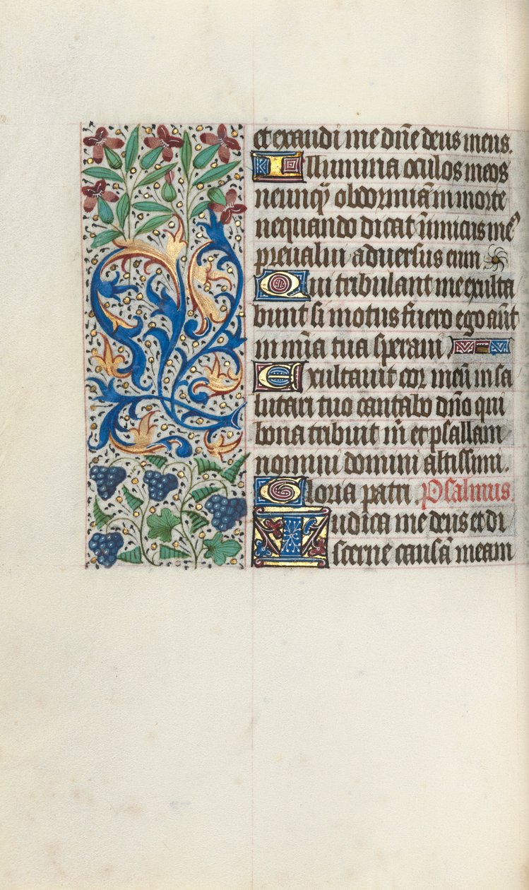 Rouen Kullanım Saatleri Kitabı: fol. 75v, c. 1470. by Master of the Geneva Latini
