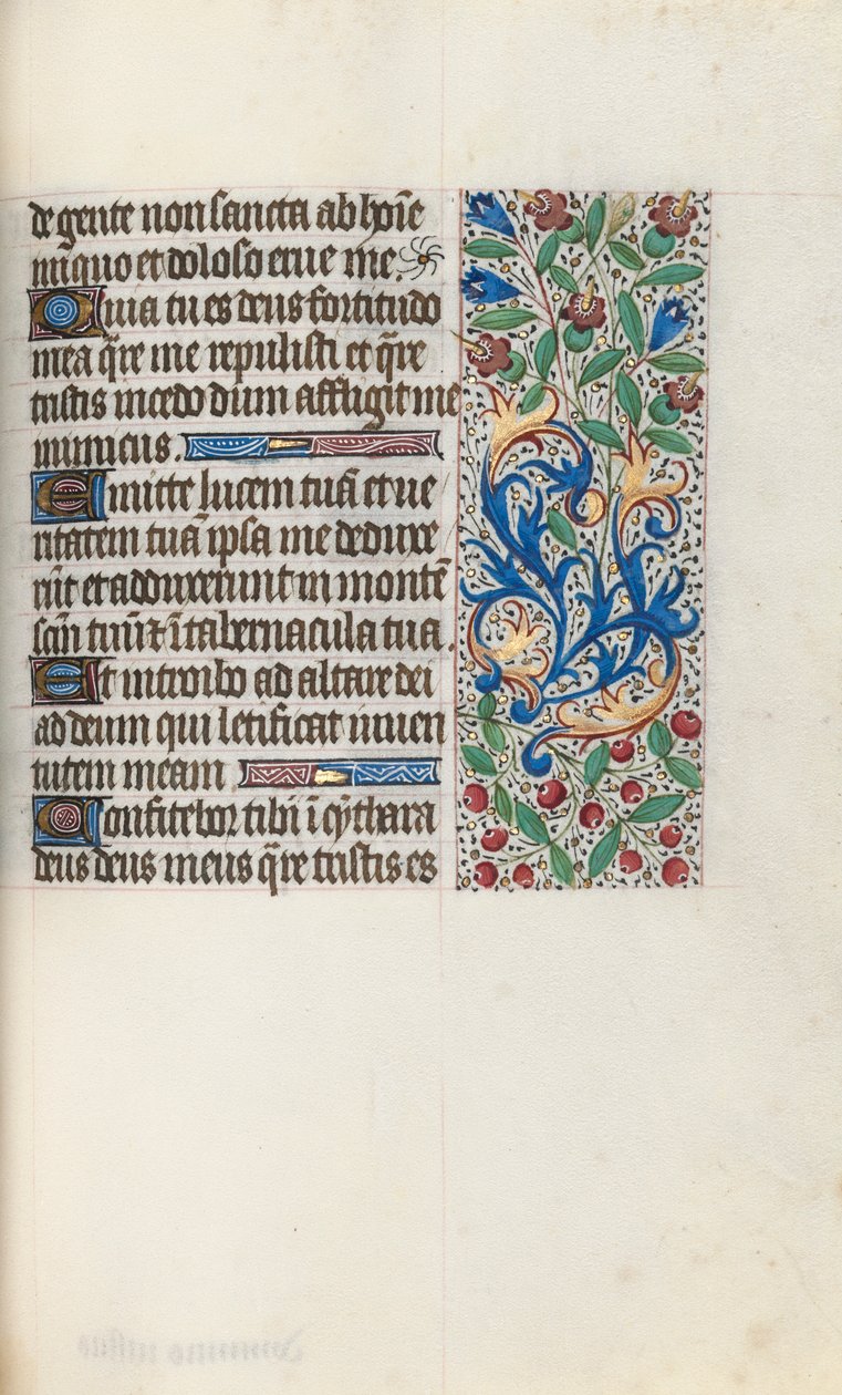 Rouen Kullanım Saatleri Kitabı: fol. 76r, c. 1470. by Master of the Geneva Latini