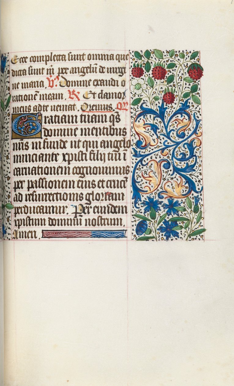 Rouen Kullanım Saatleri Kitabı: fol. 79r, c. 1470. by Master of the Geneva Latini