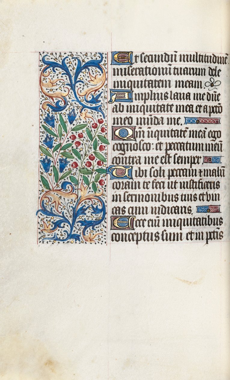 Rouen Kullanım Saatleri Kitabı: fol. 85v, c. 1470. by Master of the Geneva Latini