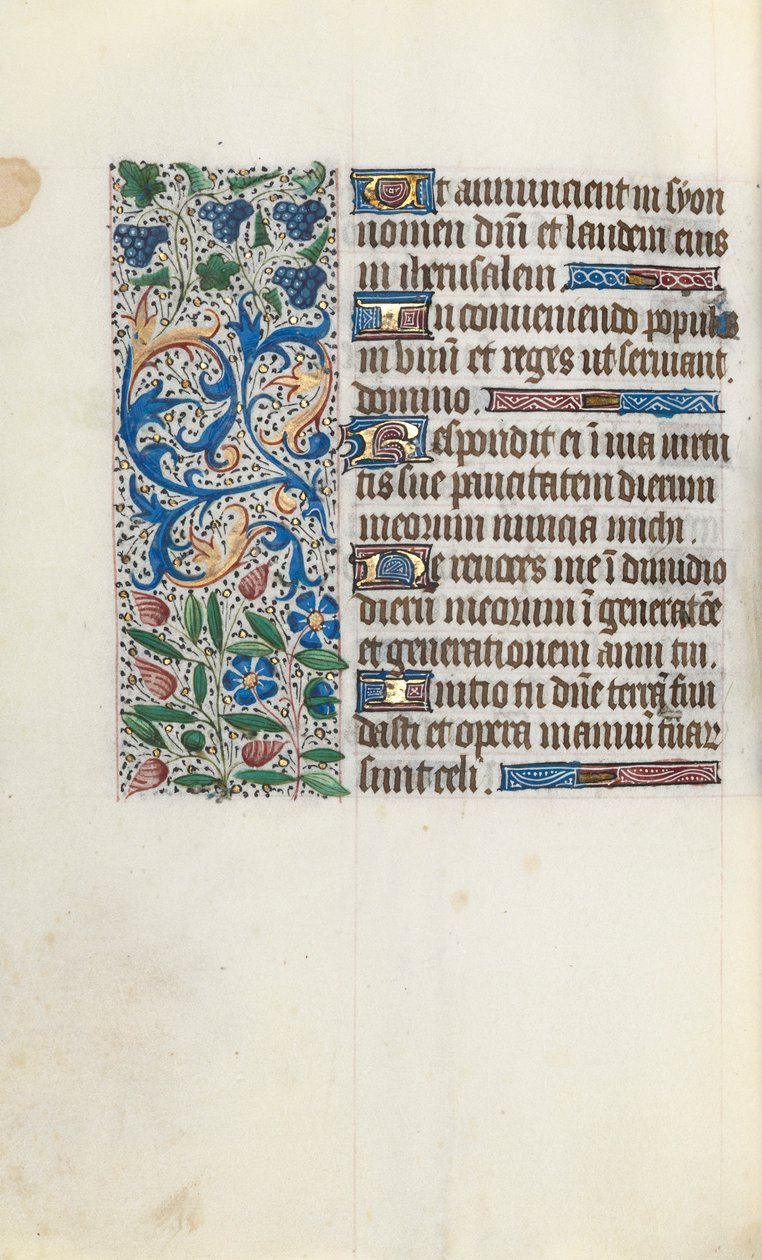 Rouen Kullanım Saatleri Kitabı: fol. 89v, c. 1470. by Master of the Geneva Latini