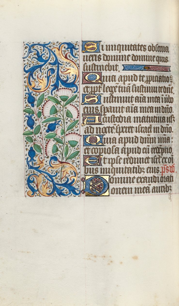 Rouen Kullanım Saatleri Kitabı: fol. 90v, c. 1470. by Master of the Geneva Latini