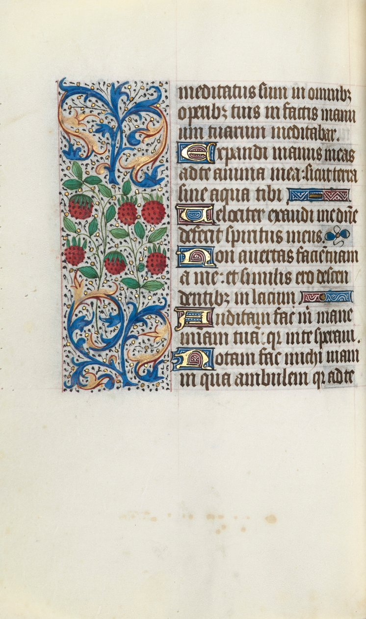 Rouen Kullanım Saatleri Kitabı: fol. 91v, c. 1470. by Master of the Geneva Latini