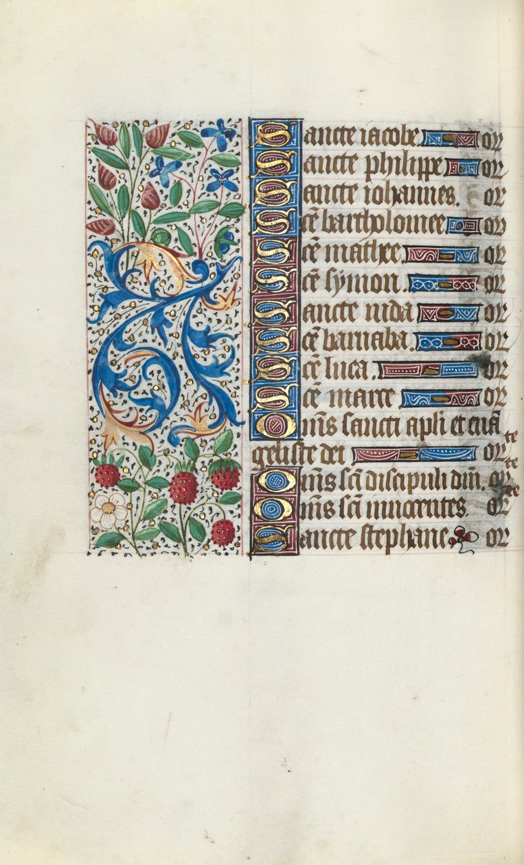 Rouen Kullanım Saatleri Kitabı: fol. 93v, c. 1470. by Master of the Geneva Latini
