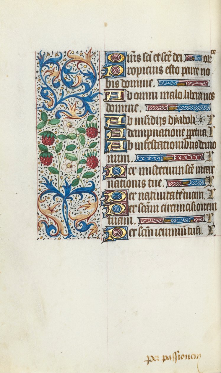 Rouen Kullanım Saatleri Kitabı: fol. 94v, c. 1470. by Master of the Geneva Latini