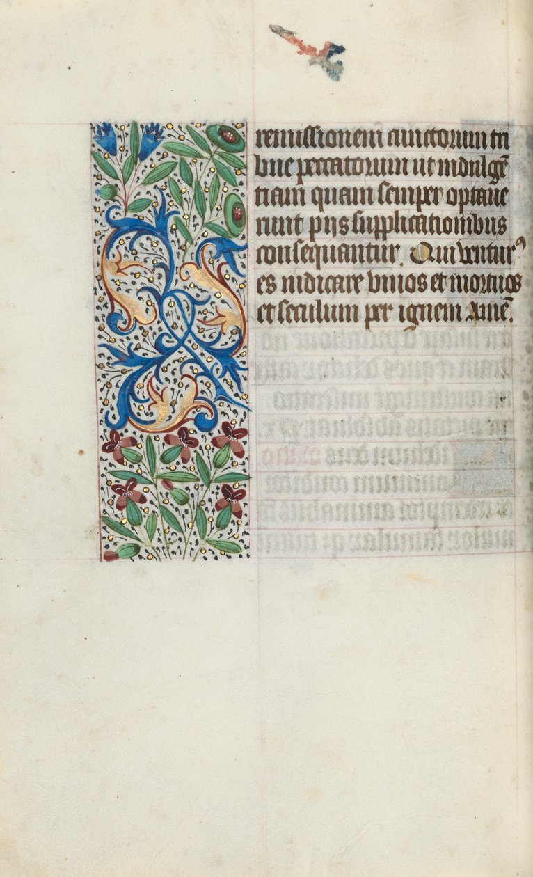Rouen Kullanım Saatleri Kitabı: fol. 96v, c. 1470. by Master of the Geneva Latini
