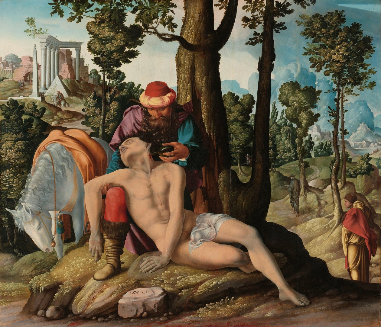 İyi Samiriyeli by Master of the Good Samaritan