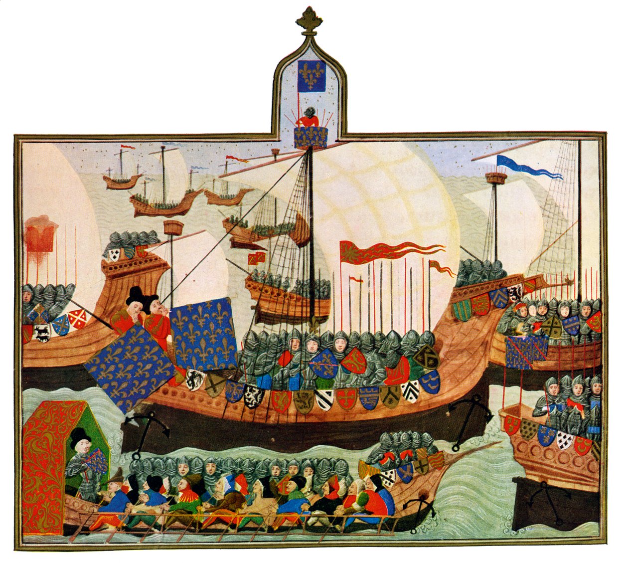 Fransızların ve Cenevizlilerin Berberiye Seferi, 15. Yüzyıl. by Master of the Harley Froissart