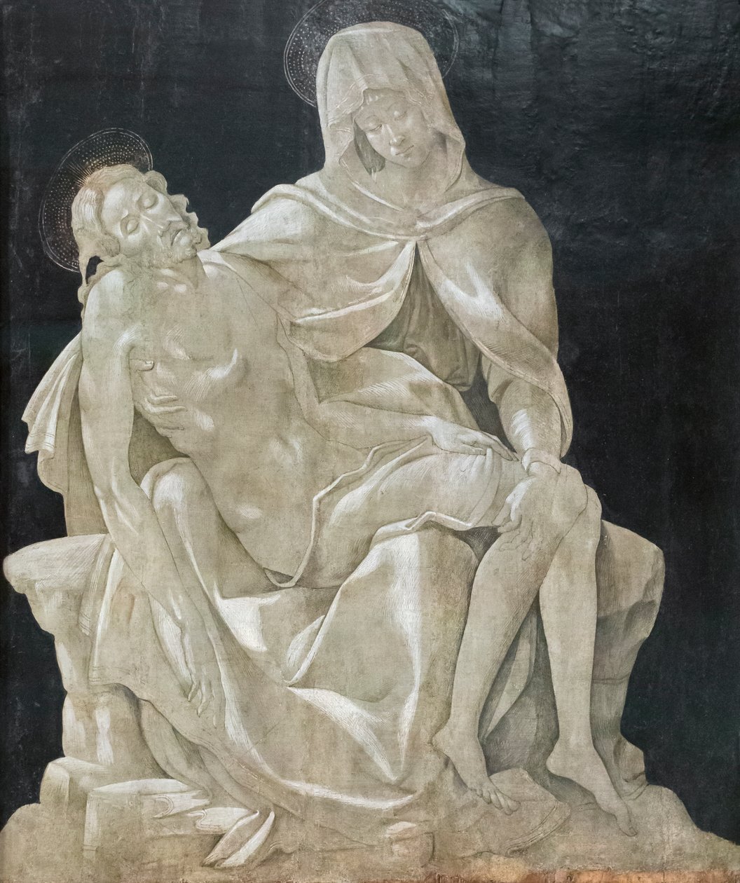 Manchester'lı Madonna'nın efendisi ölü Mesih'in yasını tutmak (Pietà) by Master of the Manchester Madonna (attr. to)