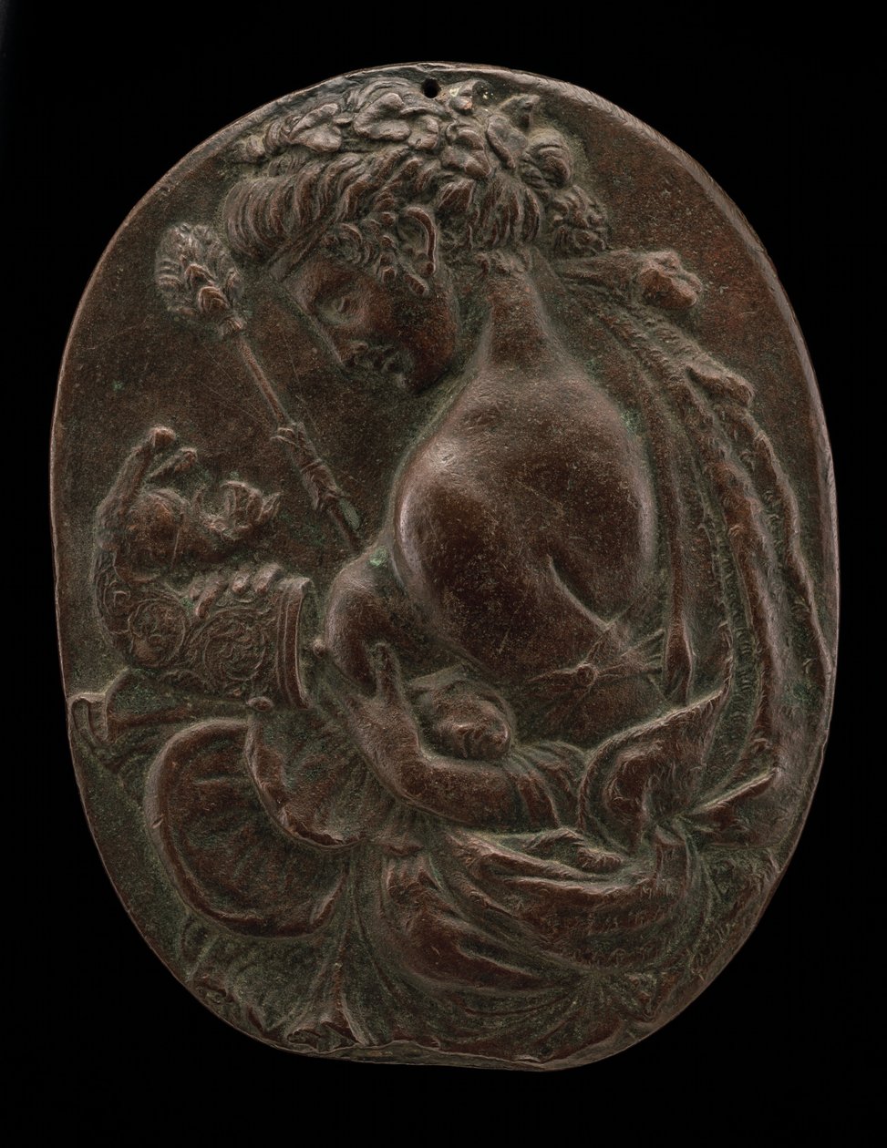 Bir Bacchante, 15. yüzyılın sonları veya 16. yüzyılın başlarında. by Master of the Martelli Mirror