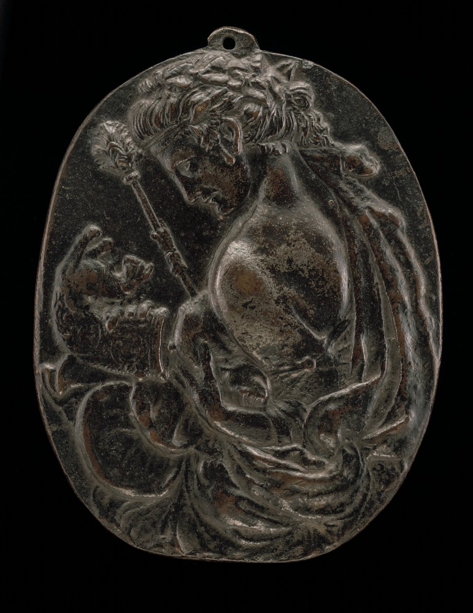 Bir Bacchante, 15. yüzyılın sonları veya 16. yüzyılın başlarında. by Master of the Martelli Mirror