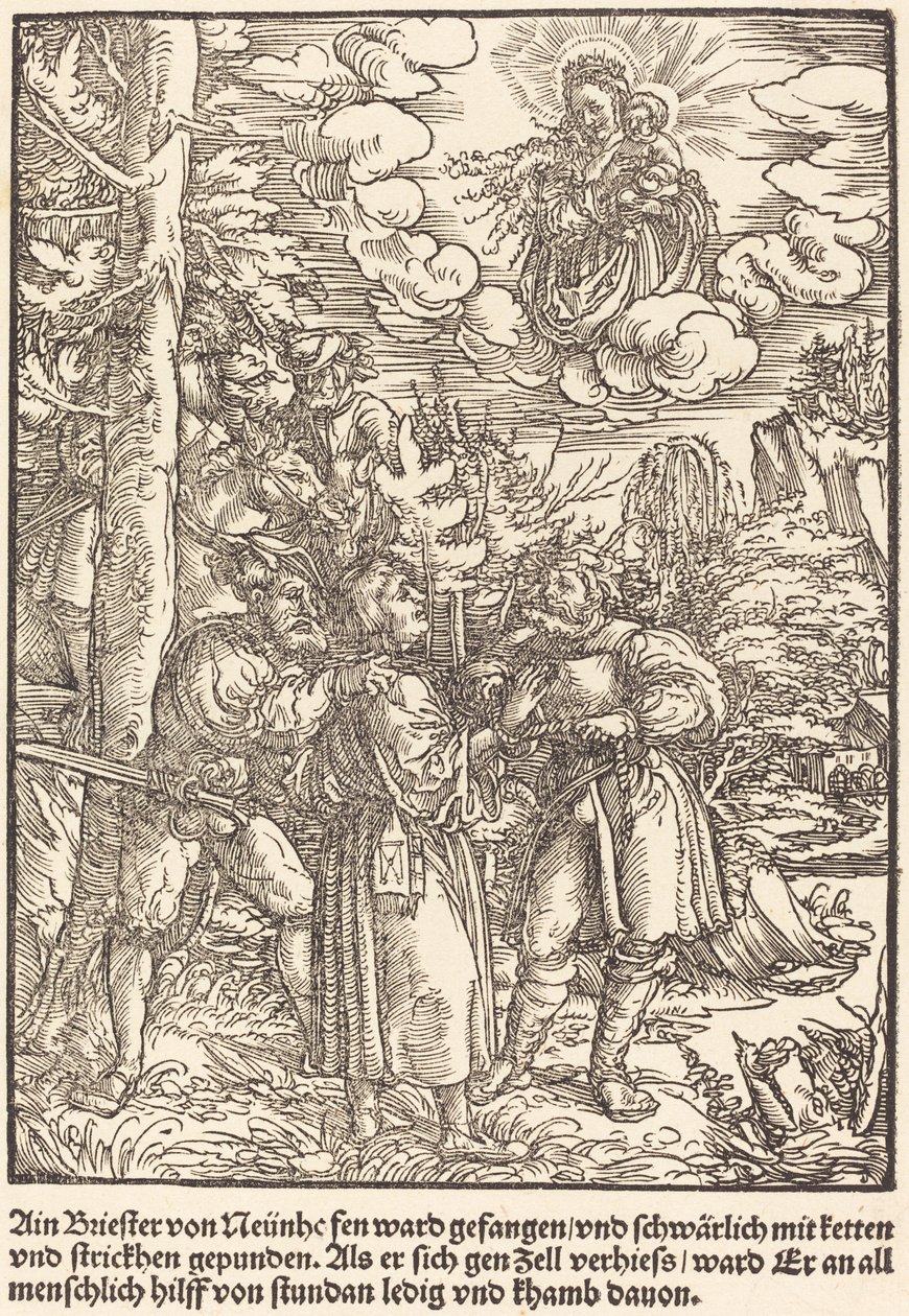 Ain Briester von Neunhe... by Master of the Miracles of Mariazell
