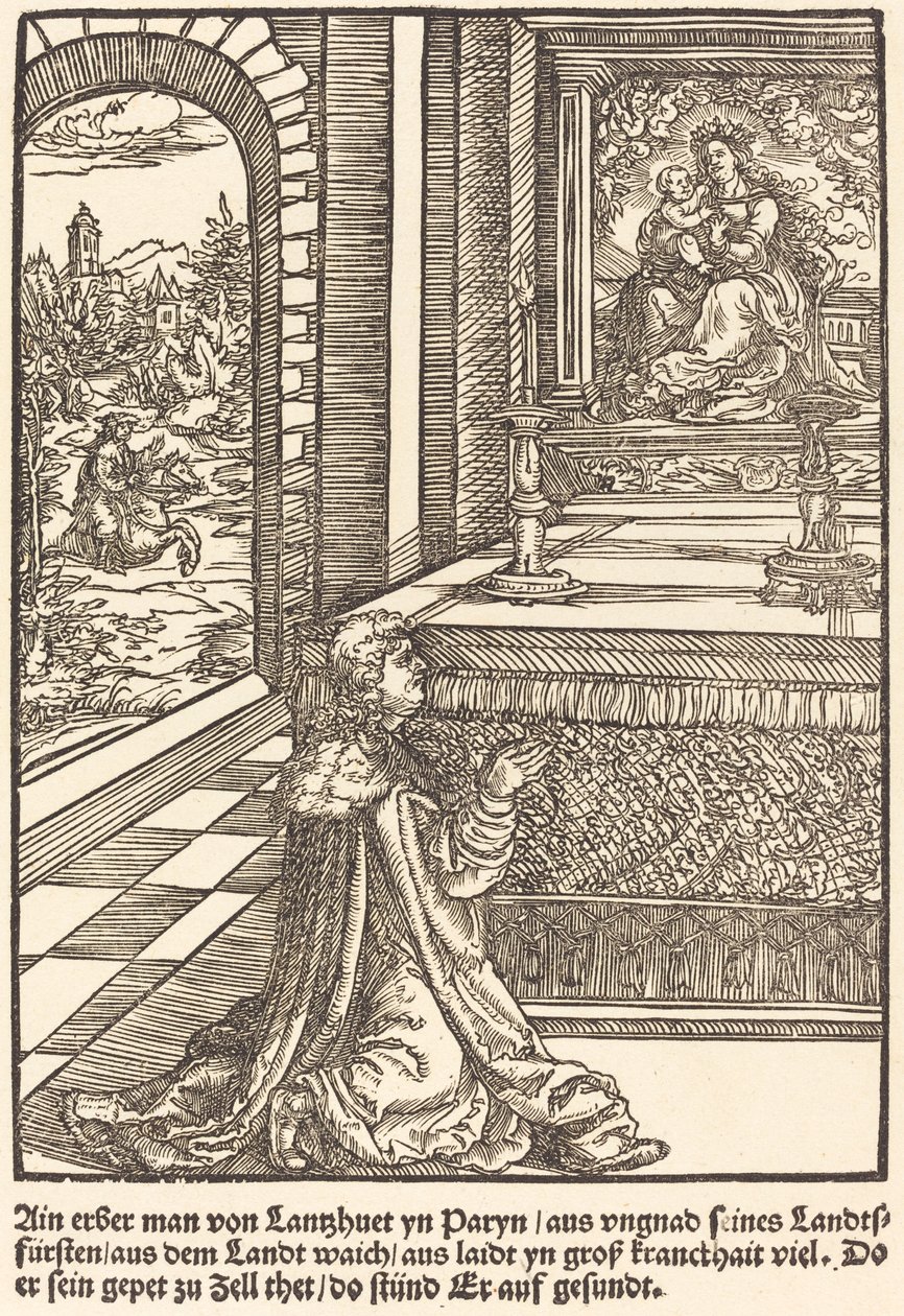 Ain erber man von Lanshuet ... by Master of the Miracles of Mariazell