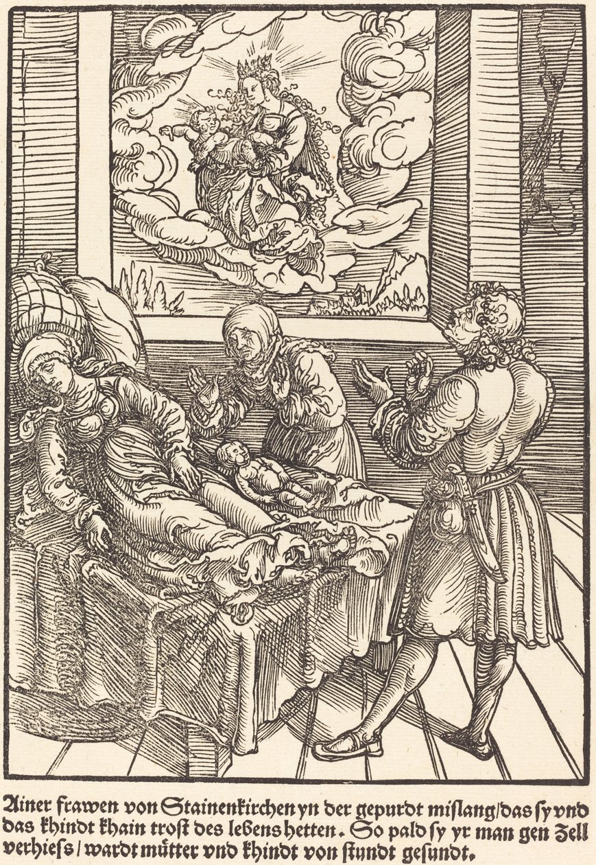 Ainer Frau von Stainerkirchen ... by Master of the Miracles of Mariazell