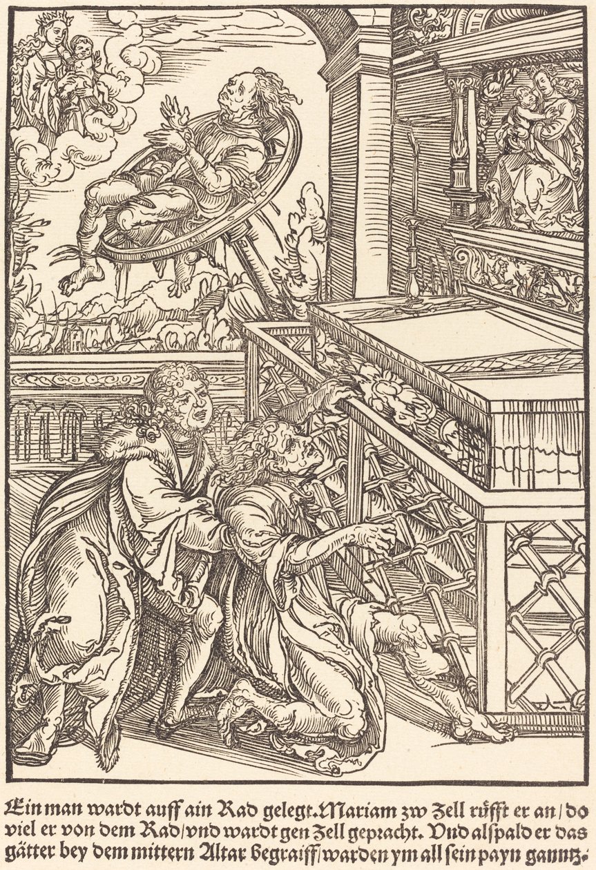 Bir adam bisiklete biniyor... by Master of the Miracles of Mariazell