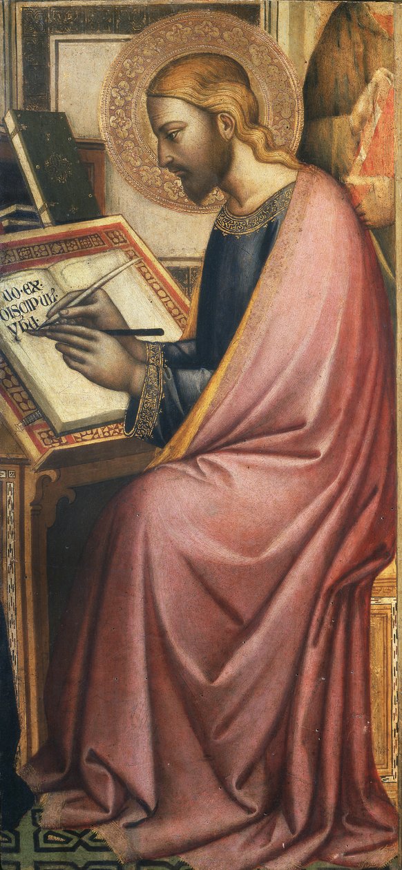 Evangelist yazı by Master of the Misericordia