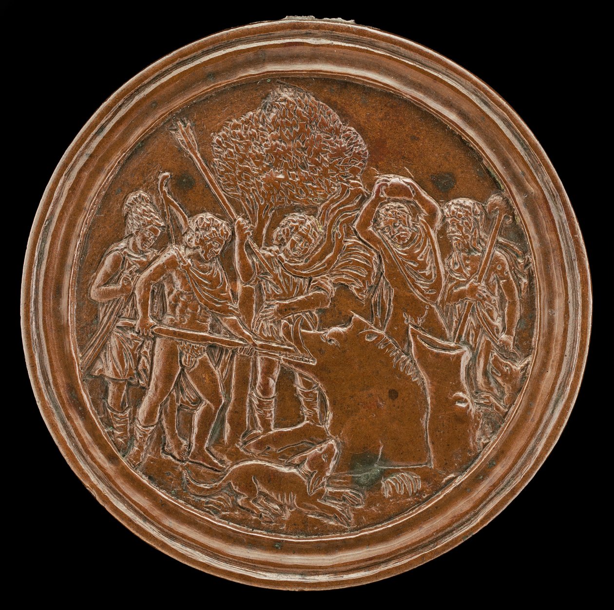 Meleager Calydonian Domuzu Avlıyor, 15. yüzyılın dördüncü çeyreği. by Master of the Orpheus Legend