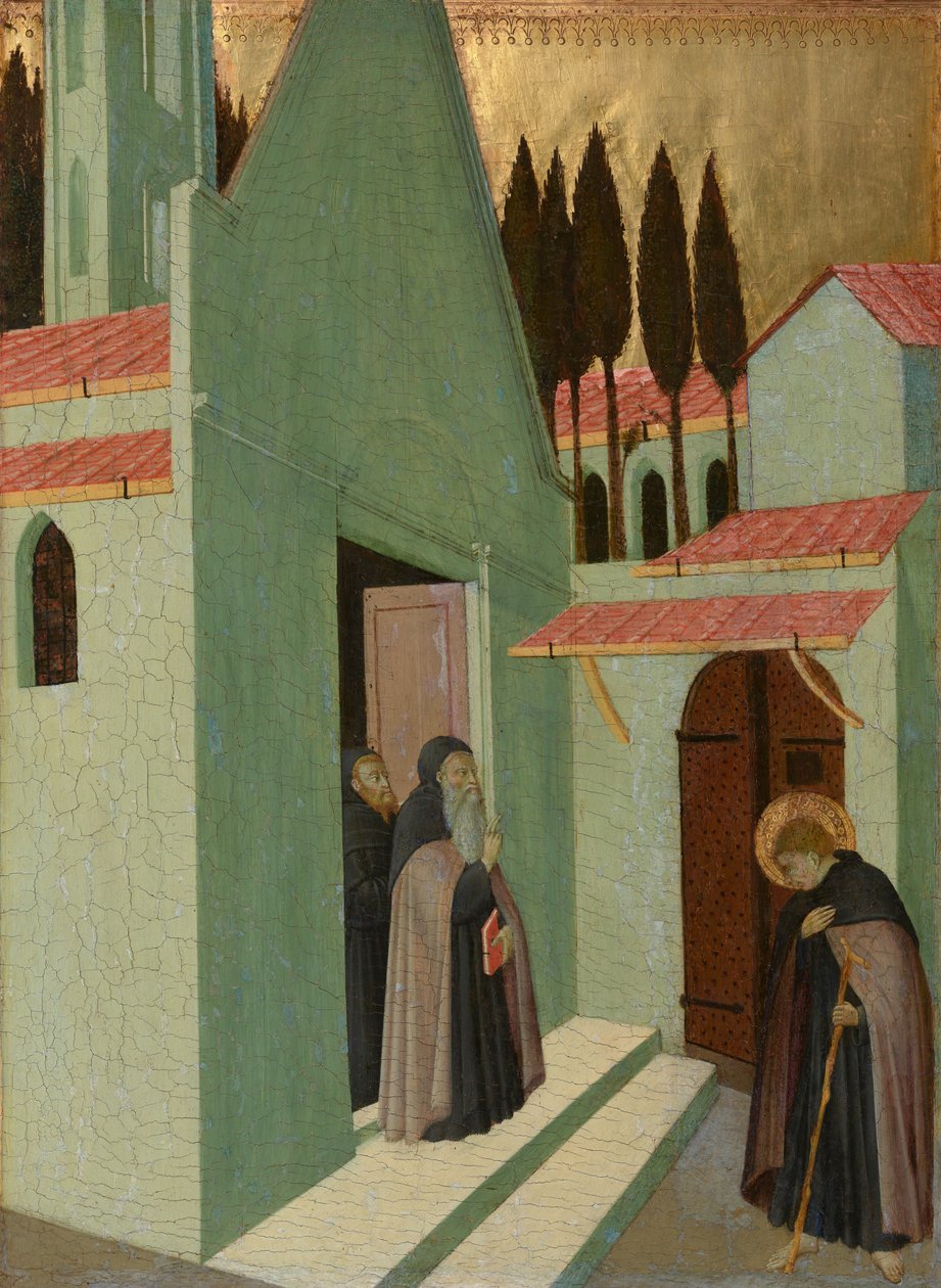 Manastırından Ayrılan Aziz Anthony, c.1430-1435 (kavak panel üzerine tempera) by Master of the Osservanza
