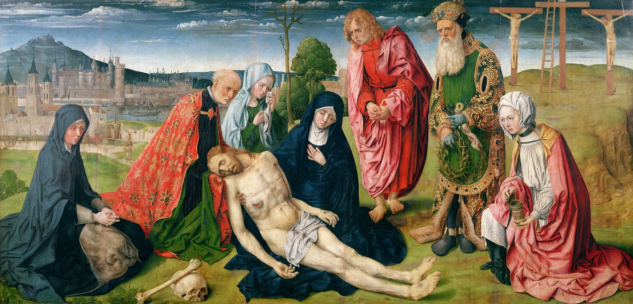 Saint-Germain-des-Pres Pieta (panelde tempera) by Master of the Pieta of Saint Germain