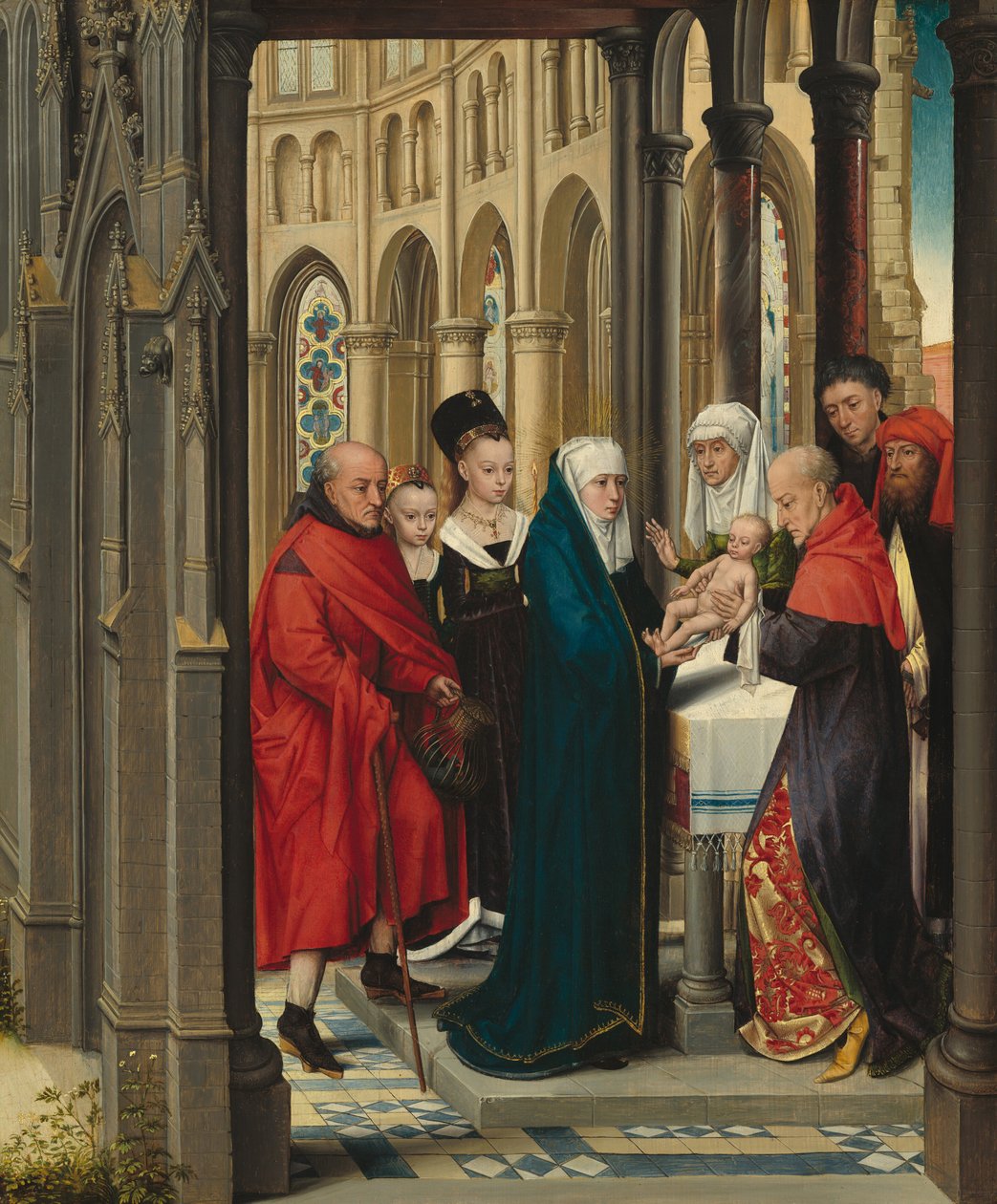 Tapınaktaki Sunum by Master of the Prado "Adoration of the Magi"