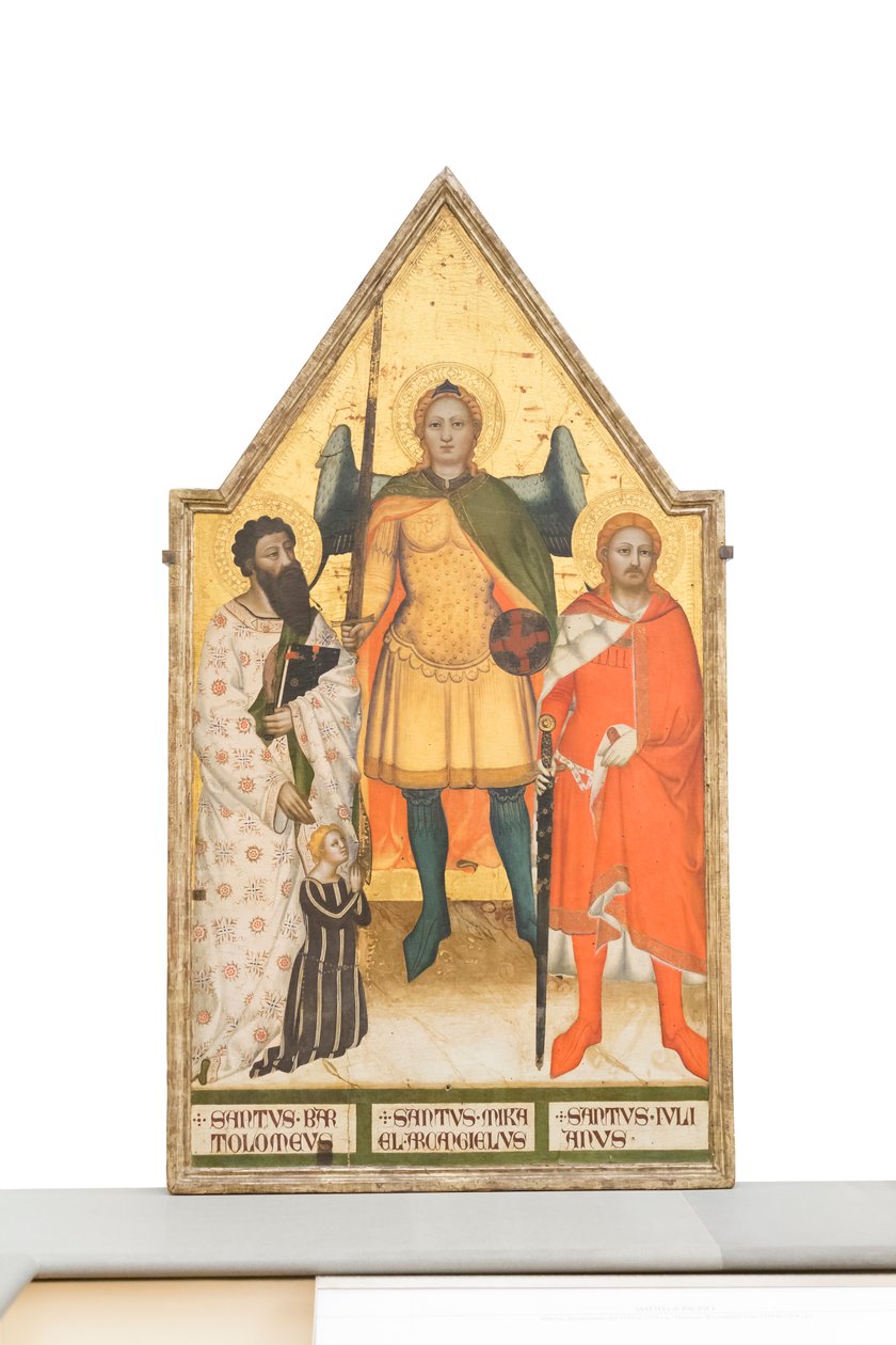 Başmelek Mikail, Bartholomew, Julian ve bağışçı, yaklaşık 1360-1365 (panel) by Master of the Rinuccini Chapel
