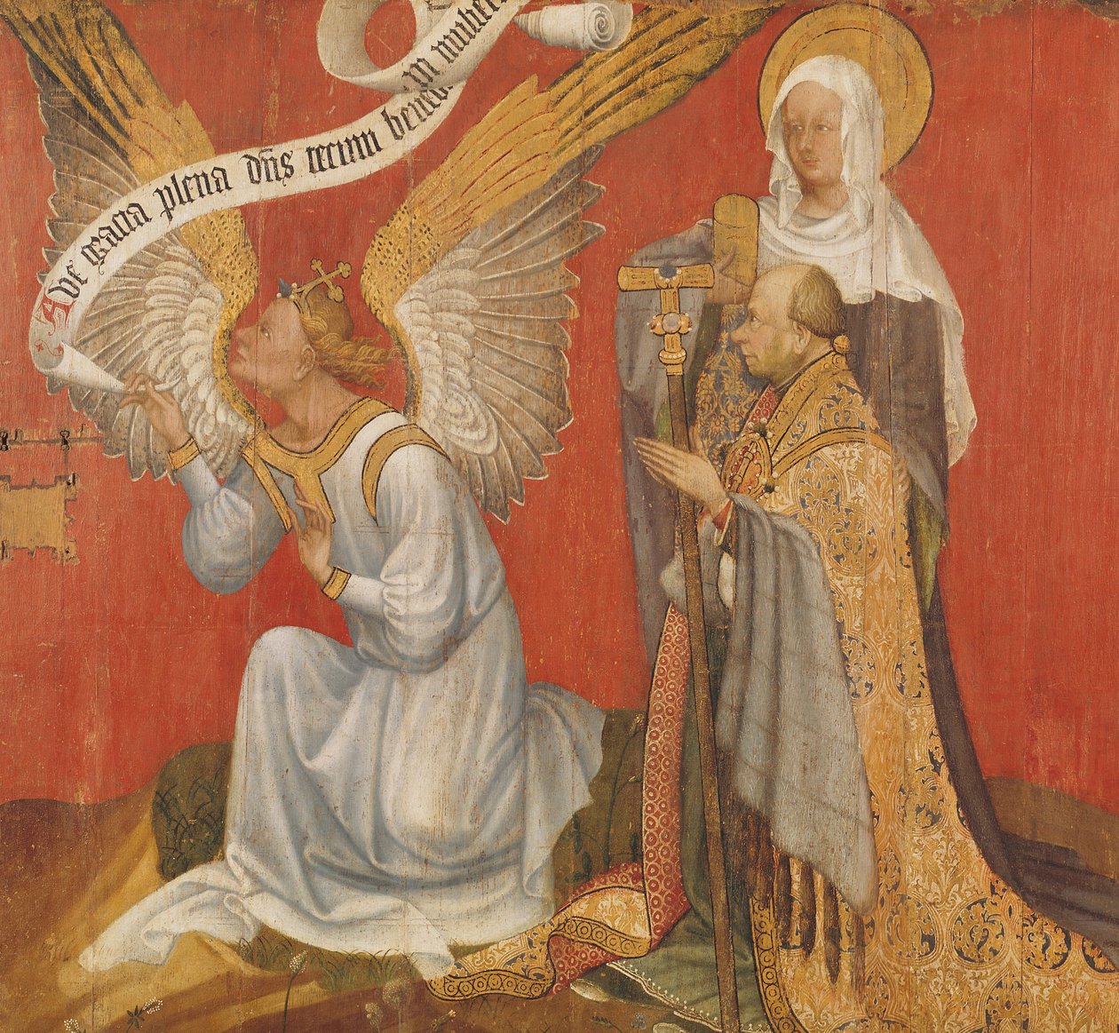 Müjde Meleği, Bağışçı ve Kadın Aziz, muhtemelen St. Mary Magdalene