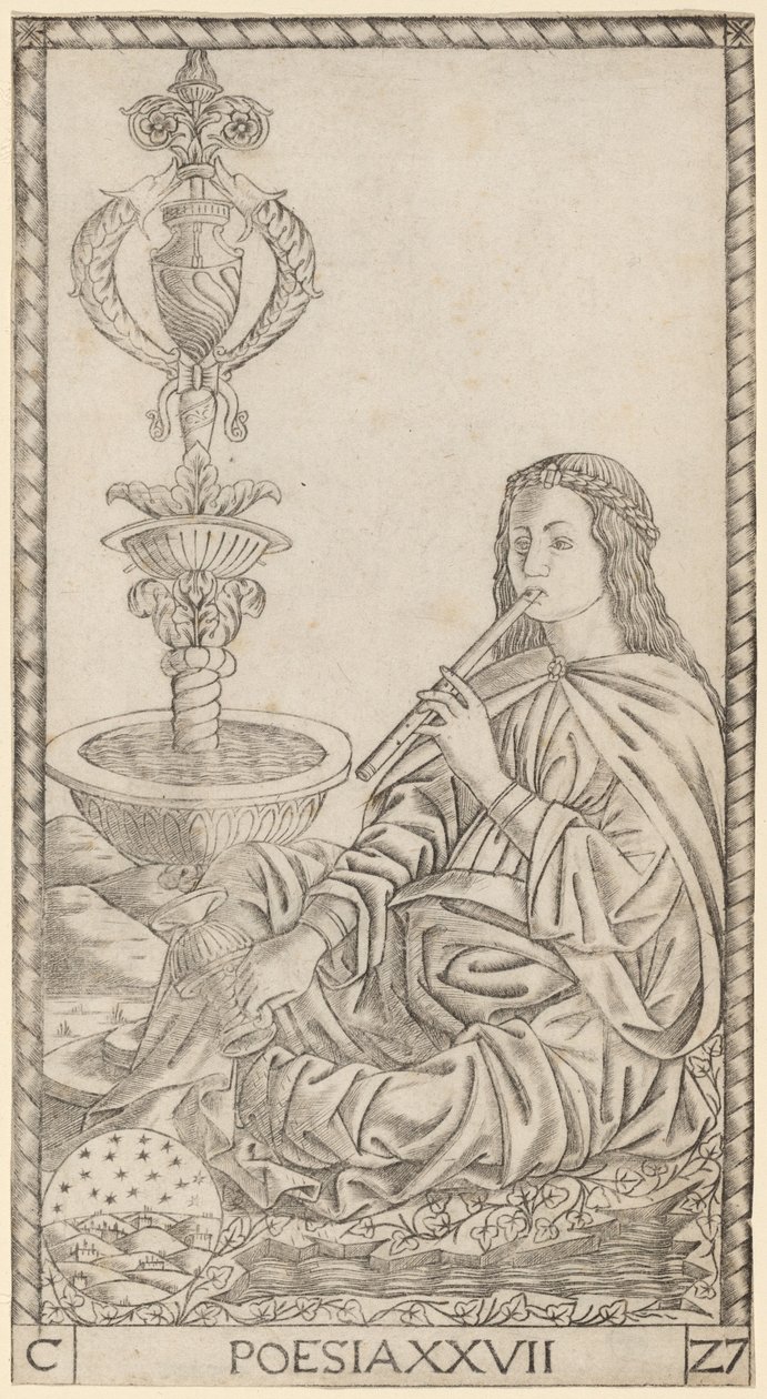 Poesia (Şiir) by Master of the S Series Tarocchi
