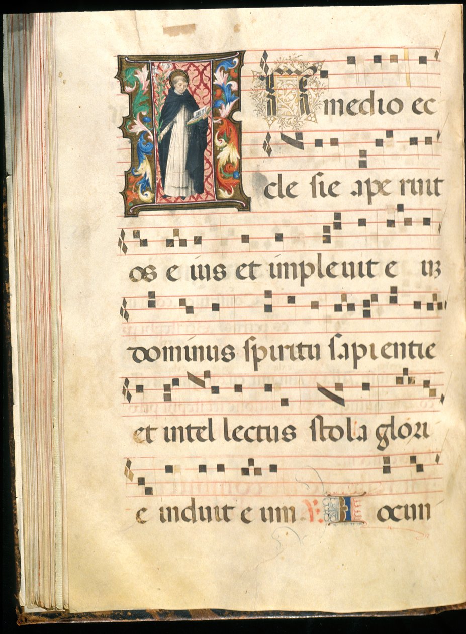 15. yüzyılın sonlarından kademeli bir folyo (parşömen üzerine mürekkep, tempera ve altın varak) by Master of the Saluces Hours (attr. to)