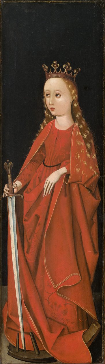 Aziz Catherine [sağ kanat dış] by Master of the Starck Triptych