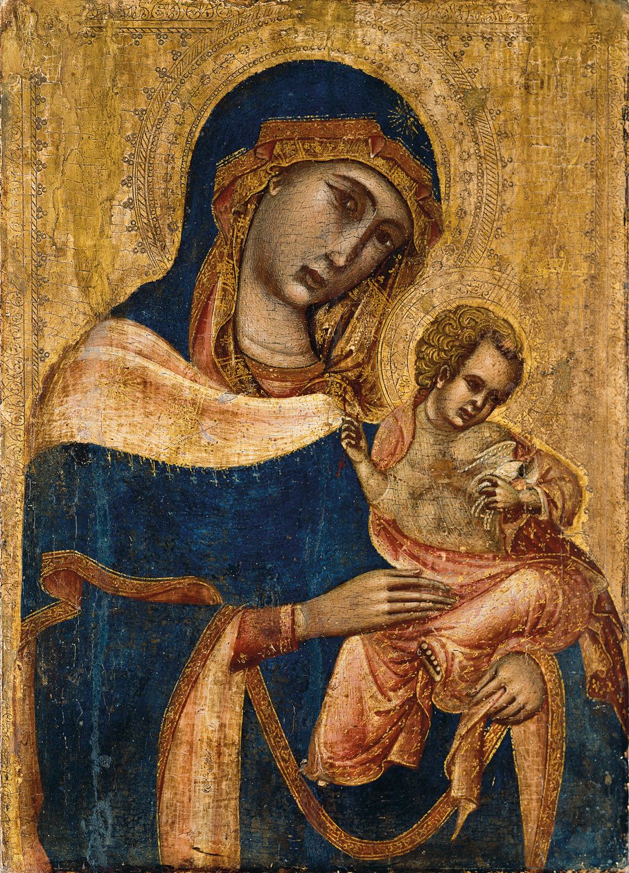 Madonna ve Çocuk, 14. yüzyılın 2. çeyreği by Master of the Sterbini Diptych
