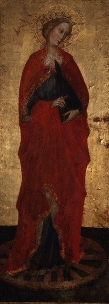 Aziz Catherine (panelde tempera) by Master of the Straus Madonna