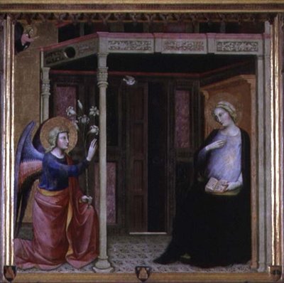 Müjde (panelde tempera) by Master of the Straus Madonna