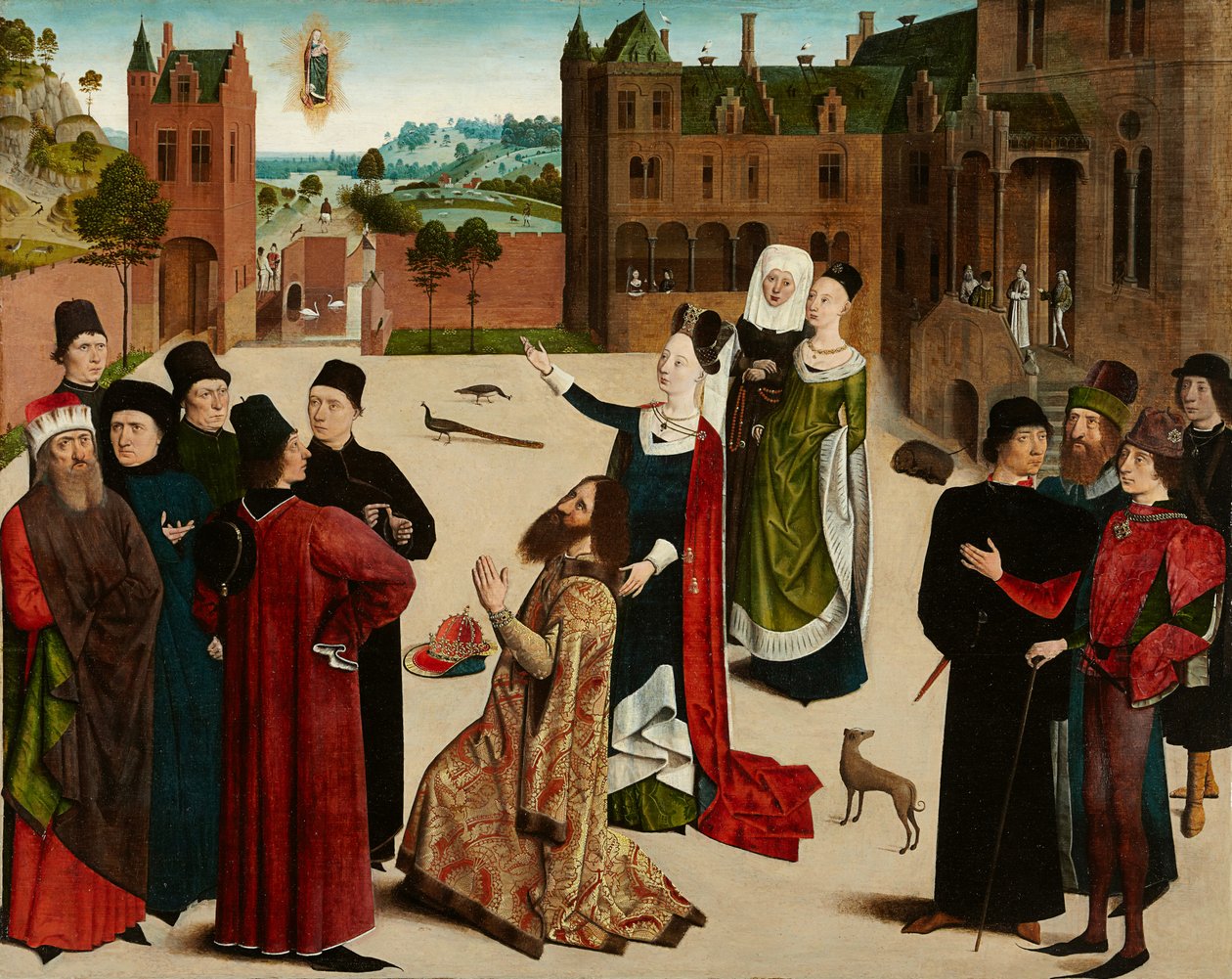 Tiburtine Sibyl#39;in Kehaneti, c.1473-c.1477 (meşe ağacı üzerine resim) by Master of the Tiburtine Sibyl